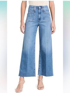 PAIGE Anessa Wide-Leg Ankle Crop Jeans